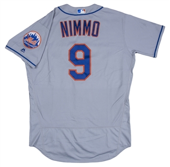 2017 Brandon Nimmo Game Used New York Mets Road Jersey Used On 9/30/17 - 2 RBI Triple (MLB Authenticated)